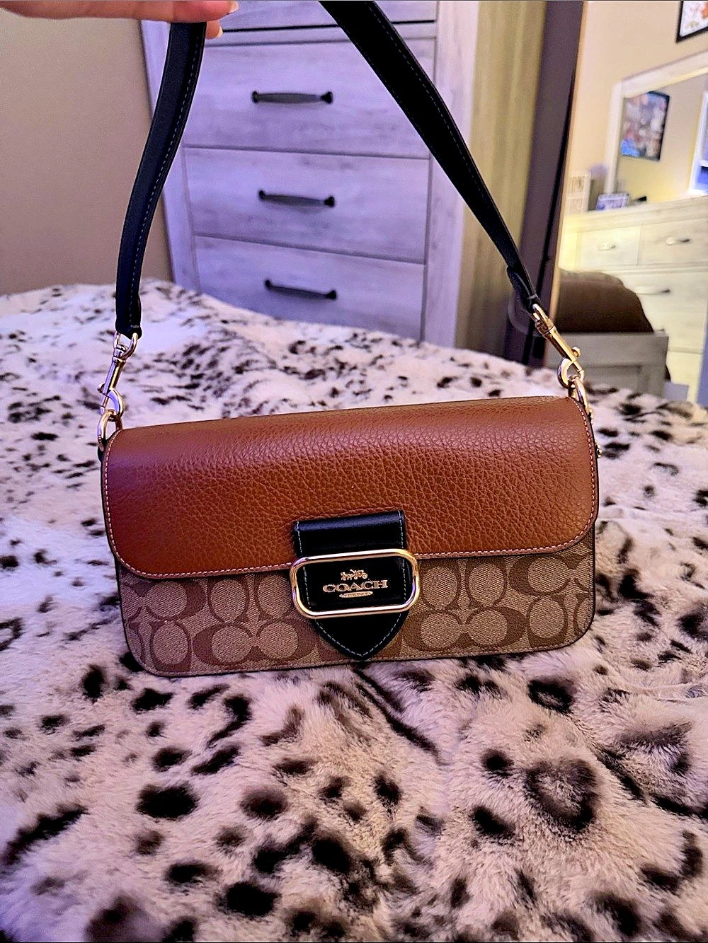 Coach Bandit Shoulder Bag in Signature Canvas Colorblock Signature Canvas